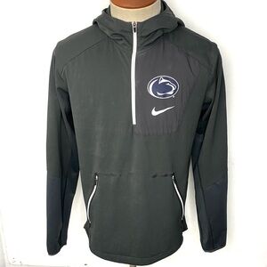 Penn State Nittany Lions Nike Tech Shield 1/4 Zip Lightweight Hooded Jacket M